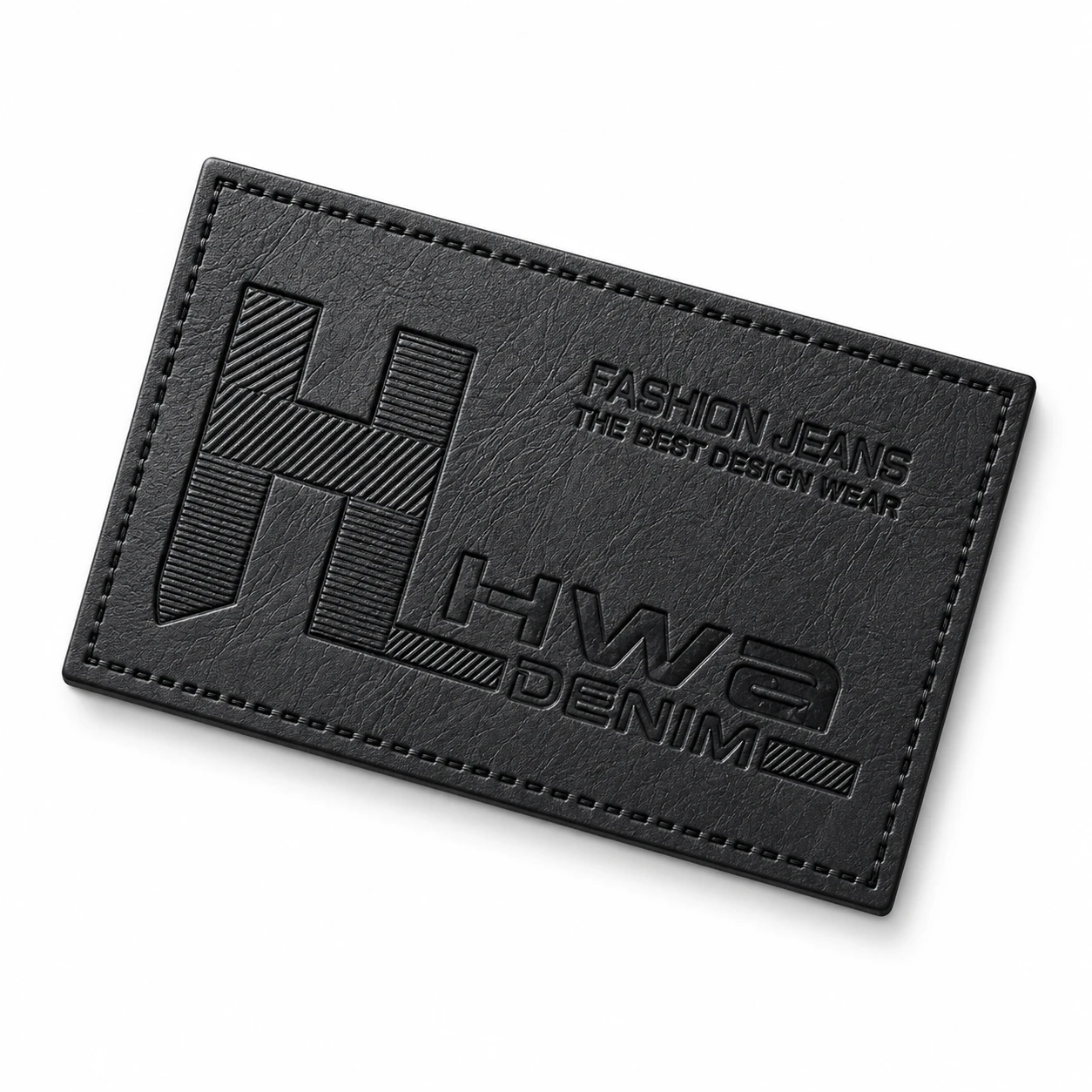 Leather Tag Patches Black
