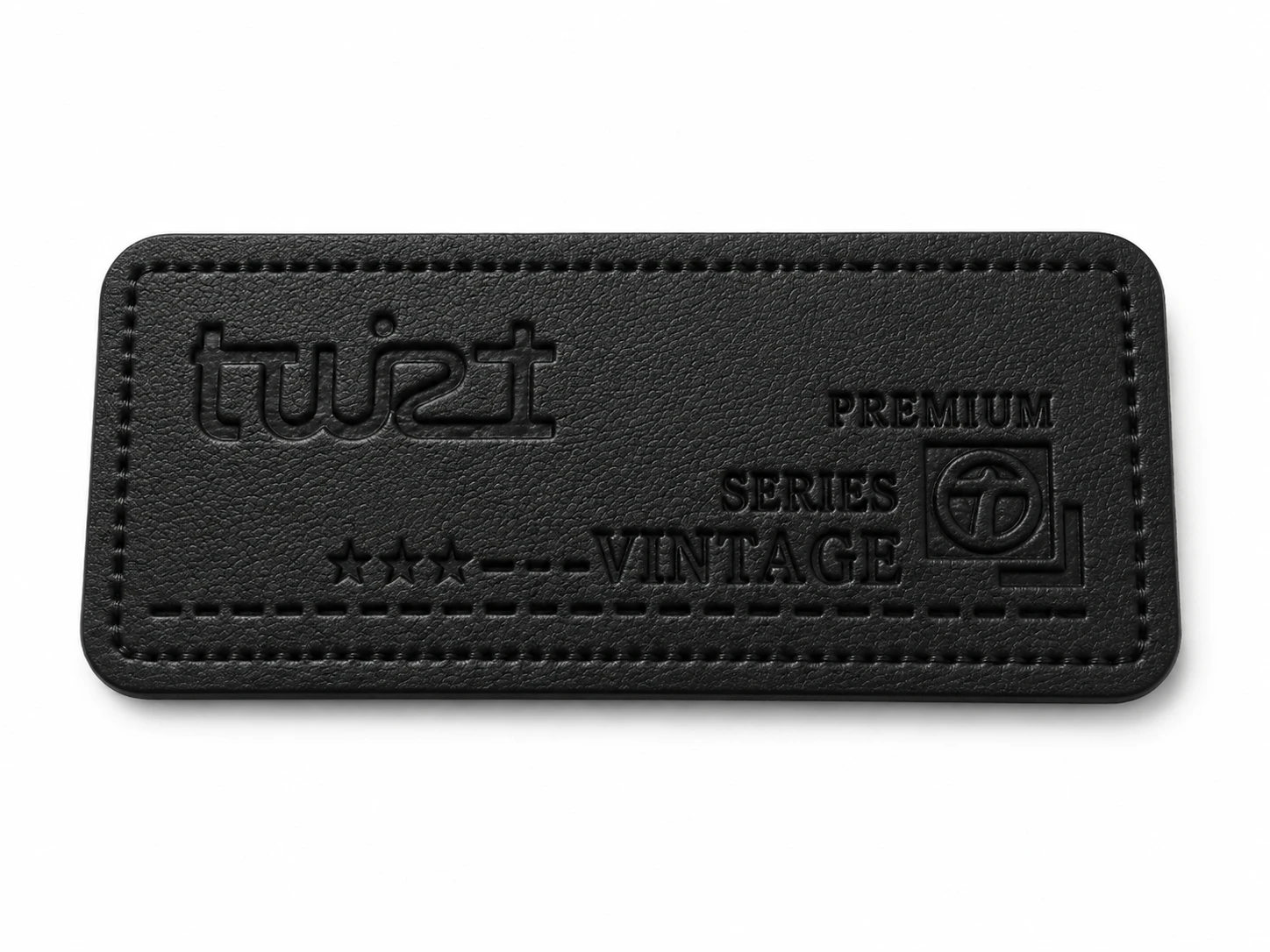 Leather Tag Patches Black