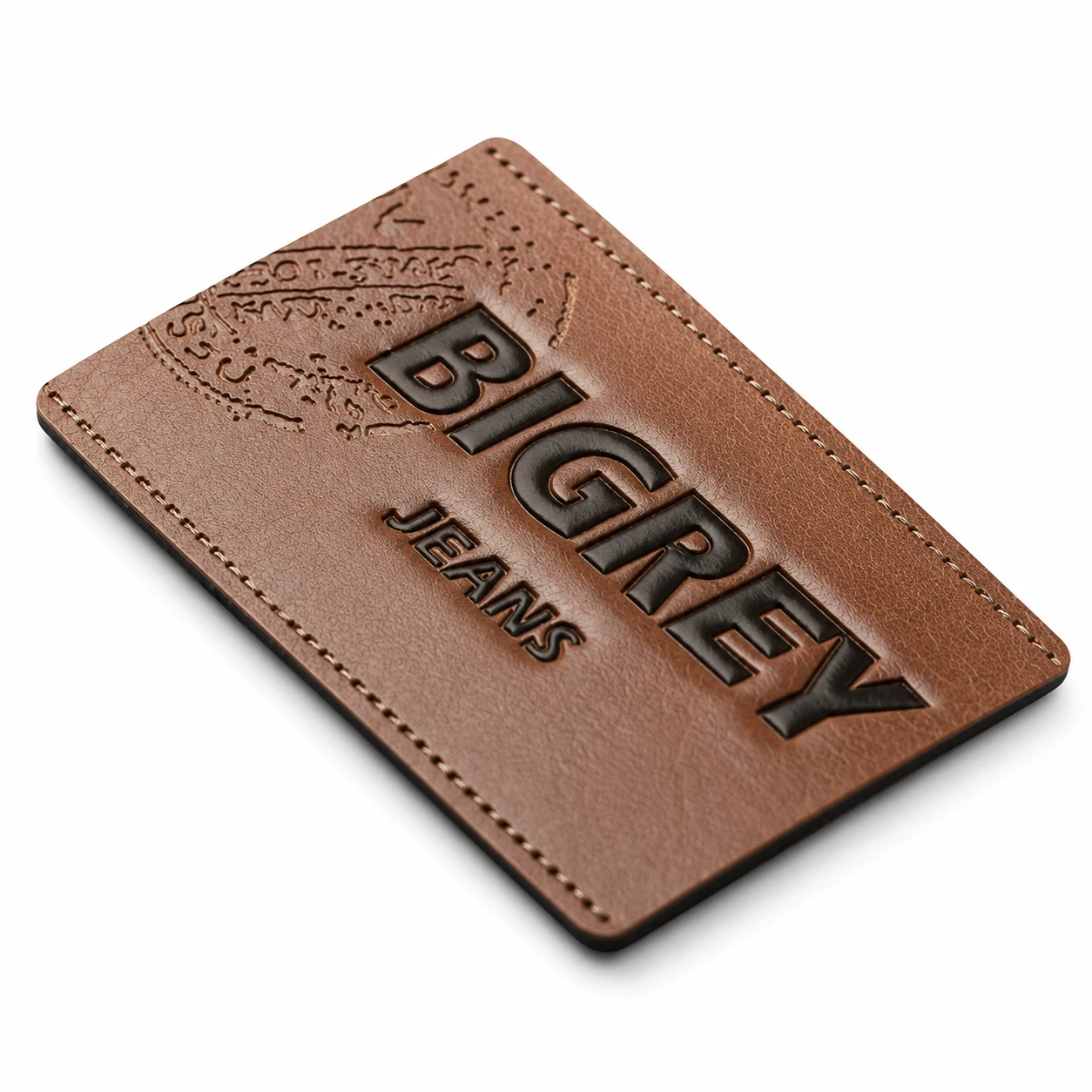 Leather Tag Patches Brown