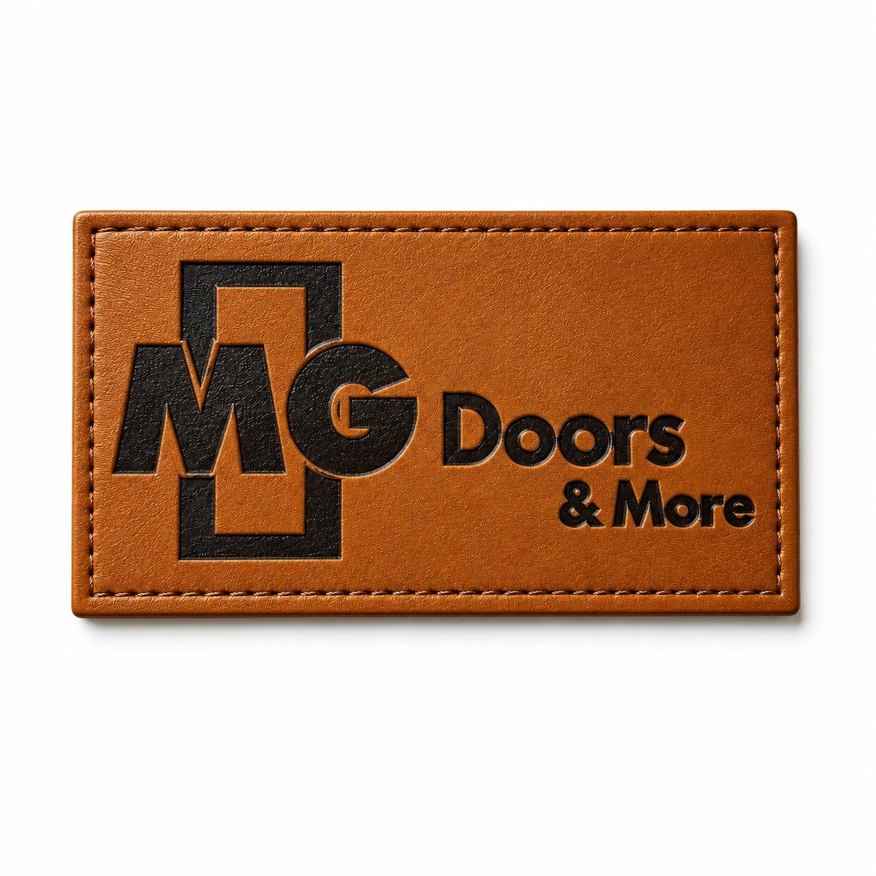 Leather Tag Patches Camel