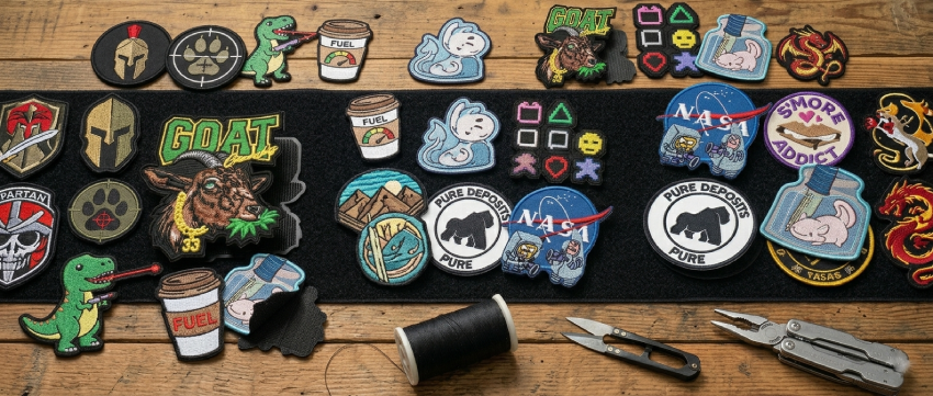 Velcro patches with removable logos for tactical and professional use.