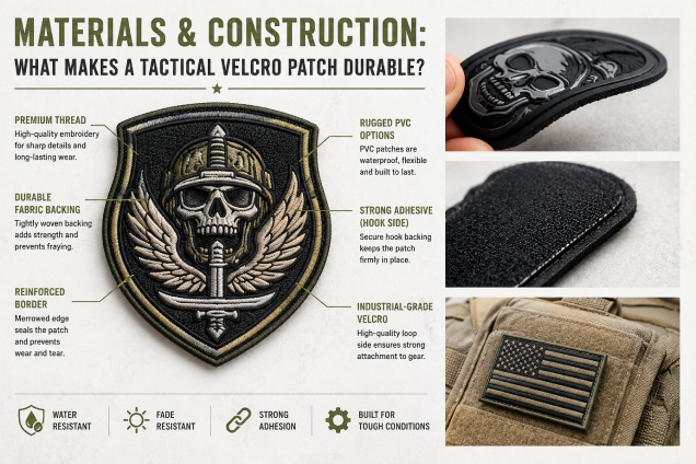 Materials and construction: What makes a tactical Velcro patch durable?