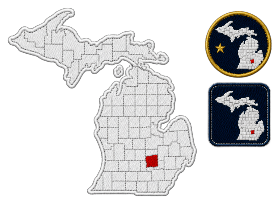 Michigan Map Patch Design